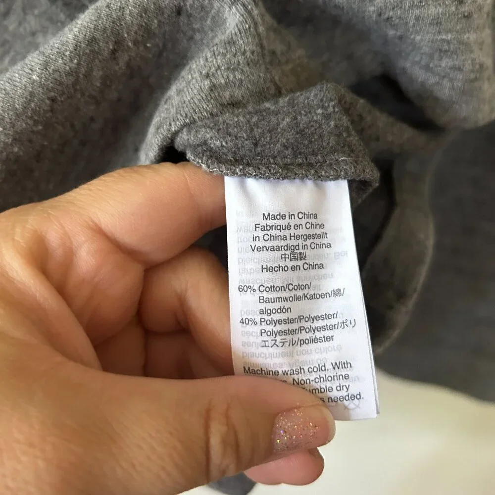 J.Crew Mercantile Top Small Gray Ruffle‎ Front Thick Old Money Preppy